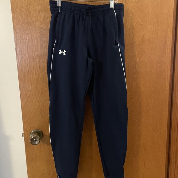 Boy's Under Armour Loose Fit Navy Sweat Pants Joggers, Size Youth Large, EUC - Picture 2 of 8